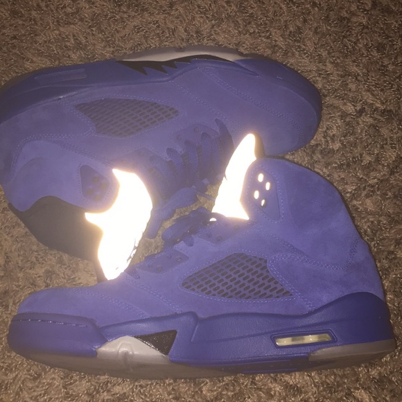Jordan 5 blue suede - Picture 3 of 4